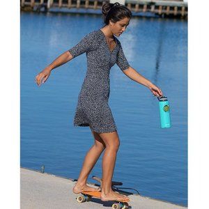 Elegant Black and White Patterned Dress